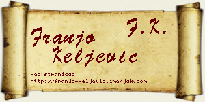 Franjo Keljević vizit kartica